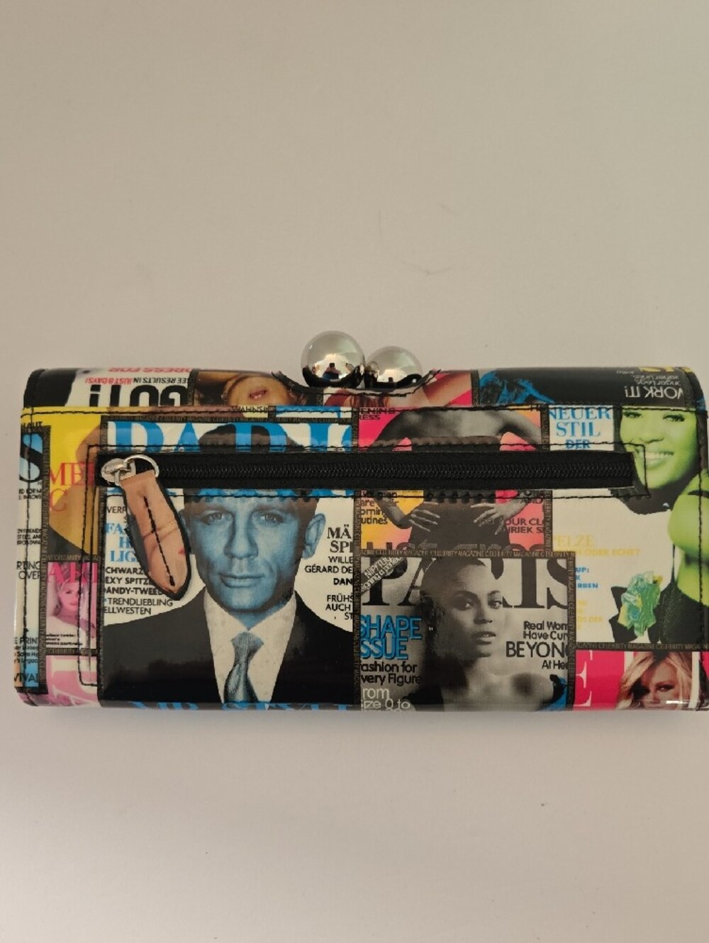 Women’s Multicolor Magazine-Print Clutch Wallet - Picture 2 of 7
